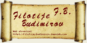Filotije Budimirov vizit kartica